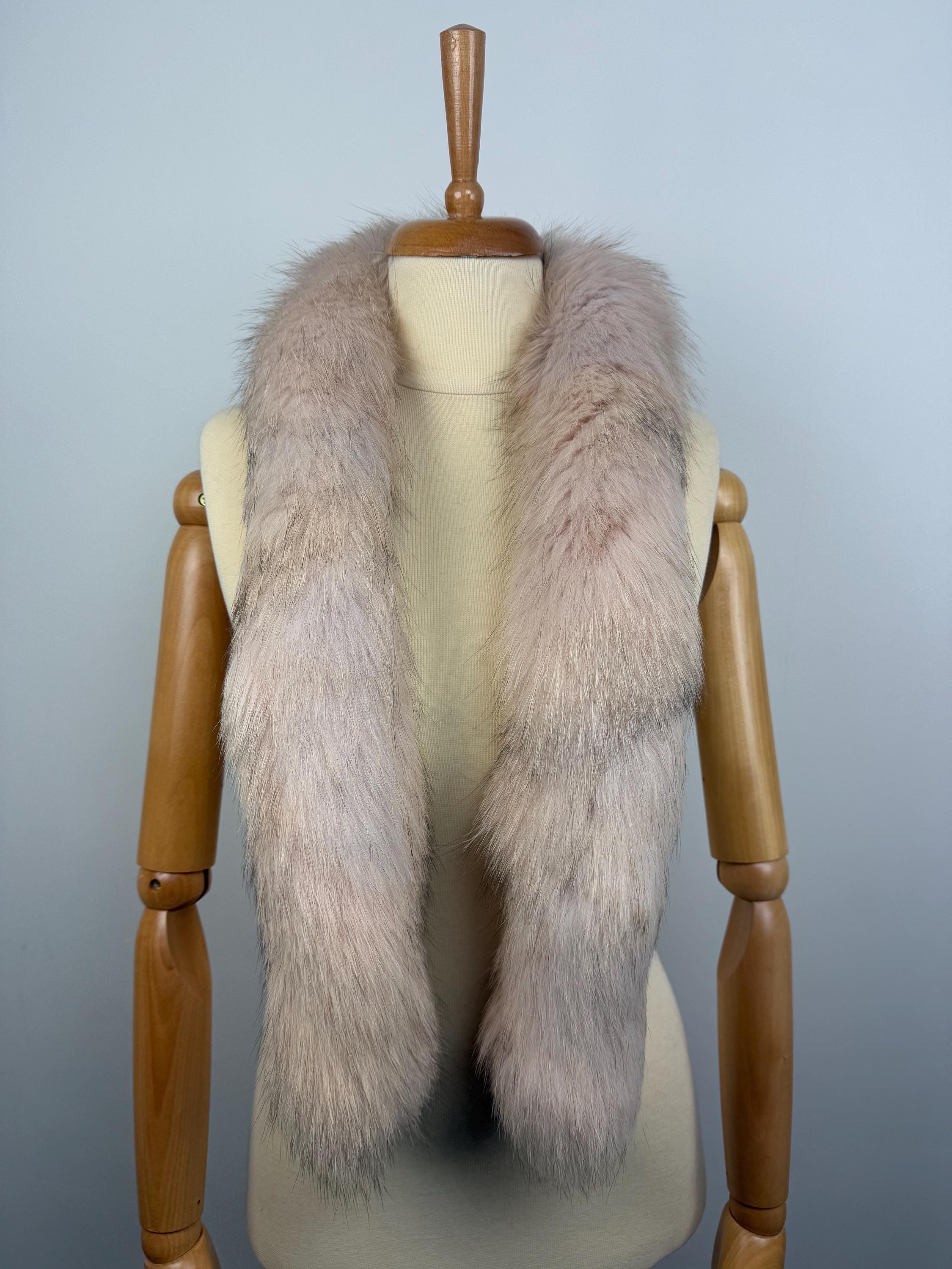 Fox Fur Scarf – Real Fur Scarf, Handmade in Greece, Luxury Winter Scarf