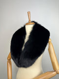 Luxury Black Fox Fur Collar: Genuine Fur Stole