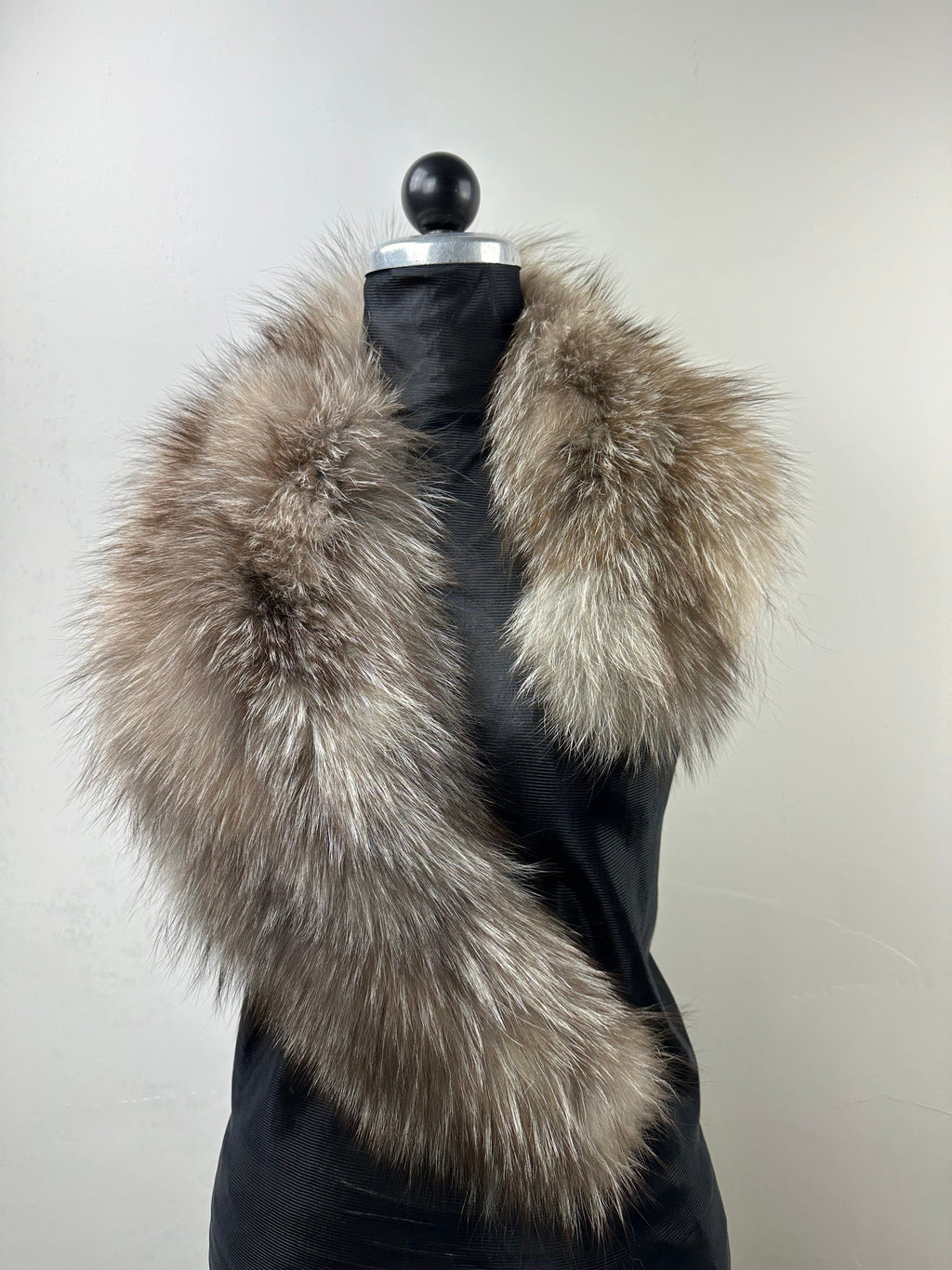 Crystal Fox Fur Collar – Real Fur Collar, Handmade in Greece, Luxury Neck Accessory