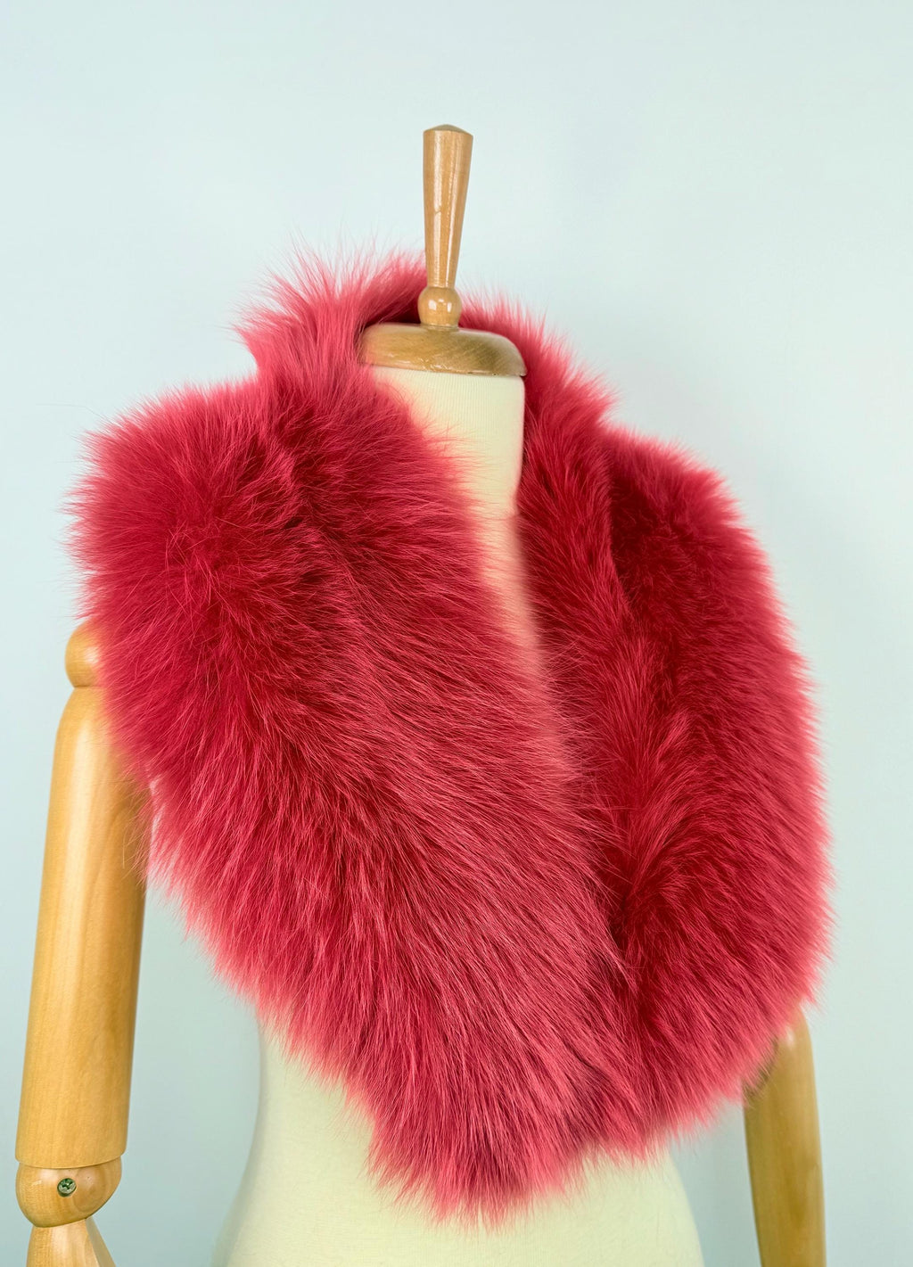 Luxury Red Fox Fur Collar – Real Fur, Handmade in Greece, Elegant Neck Accessory