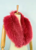 Luxury Red Fox Fur Collar – Real Fur, Handmade in Greece, Elegant Neck Accessory
