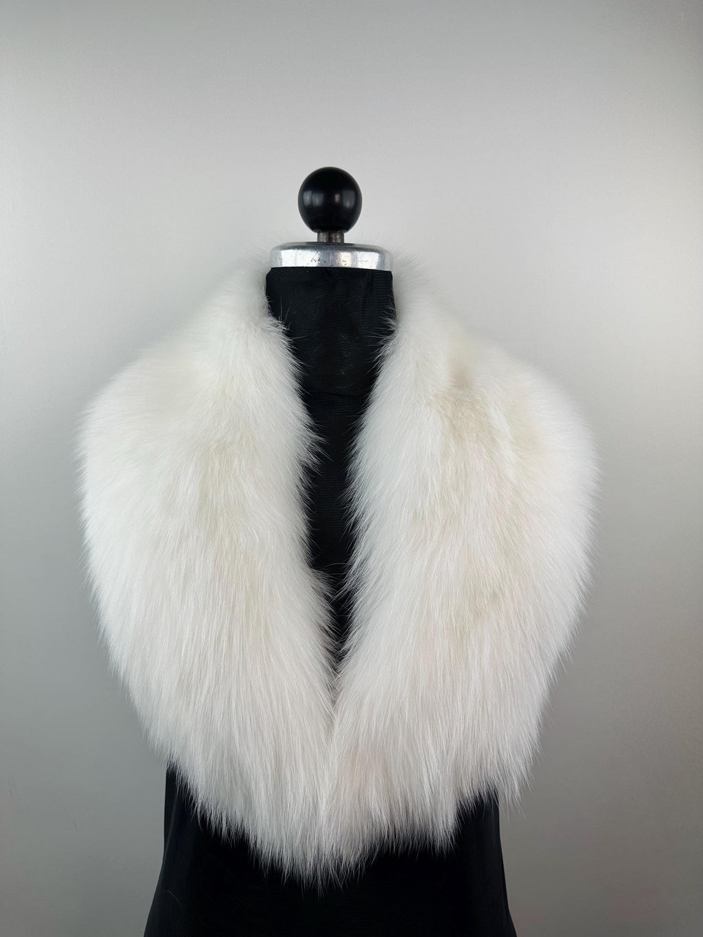 White Real Fox Fur Collar: Luxury Bridal Fur Stole
