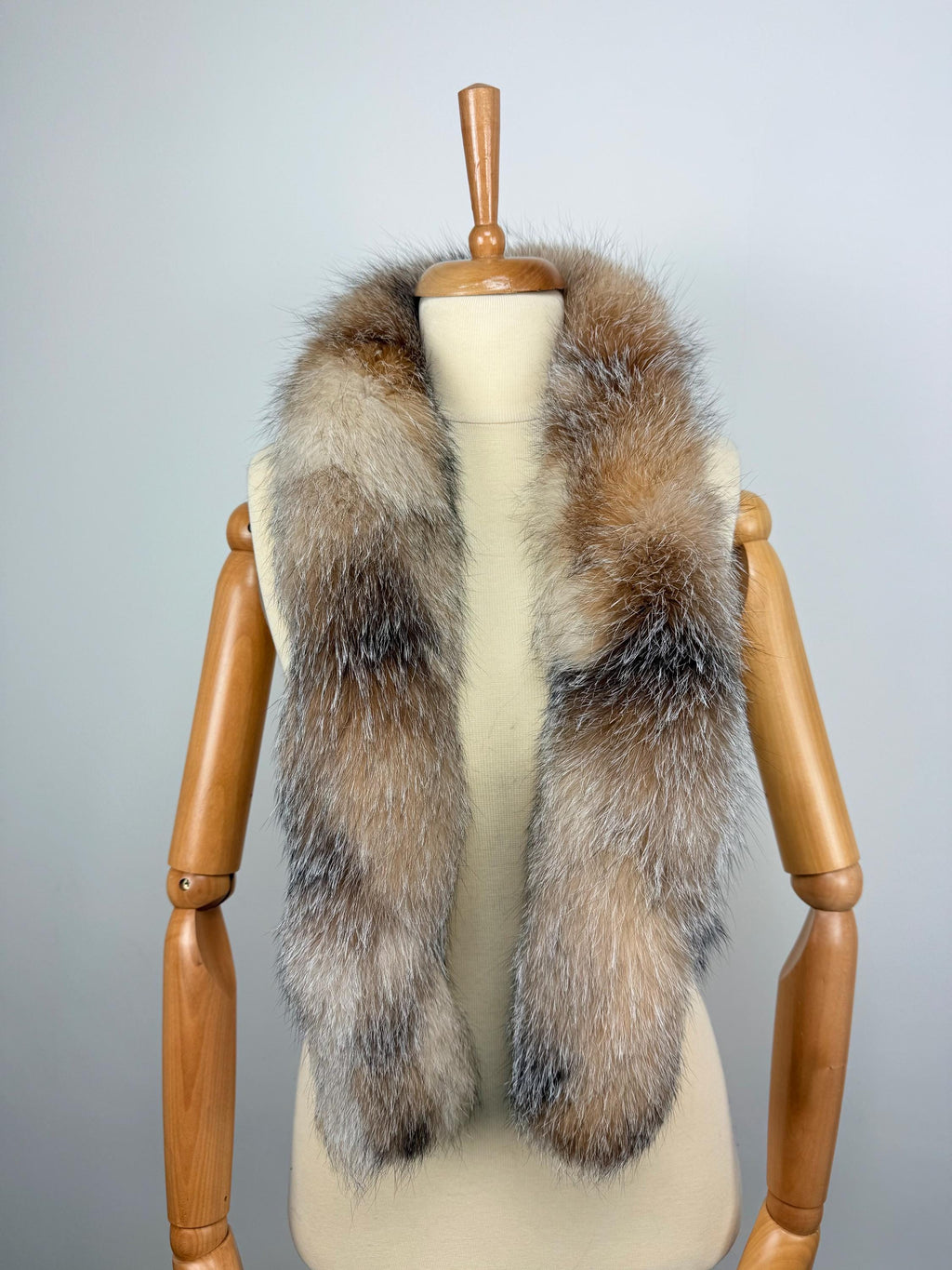Luxury Crystal Fox Fur Scarf: Winter Accessory, Real Fur