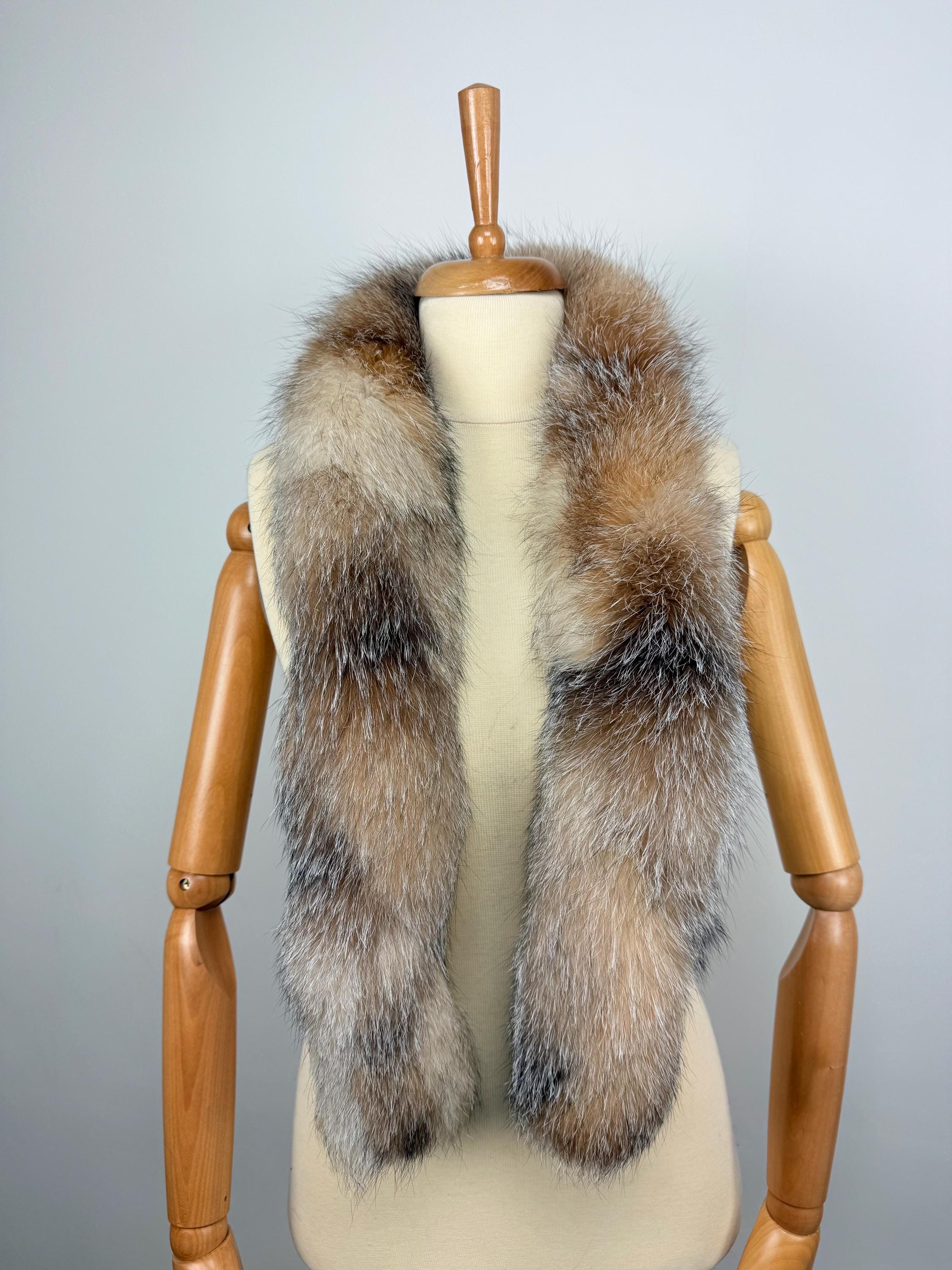 Luxury Crystal Fox Fur Scarf: Winter Accessory, Real Fur