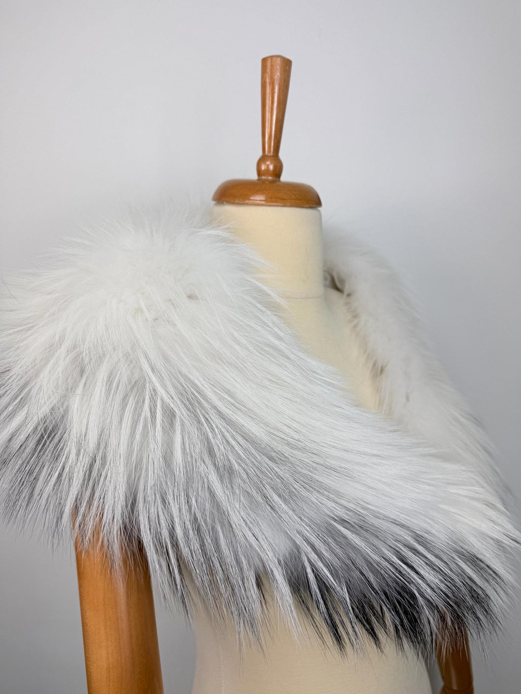 Platinum Fox Fur Collar – Real Fur Collar, Handmade in Greece, Luxury Neck Accessory