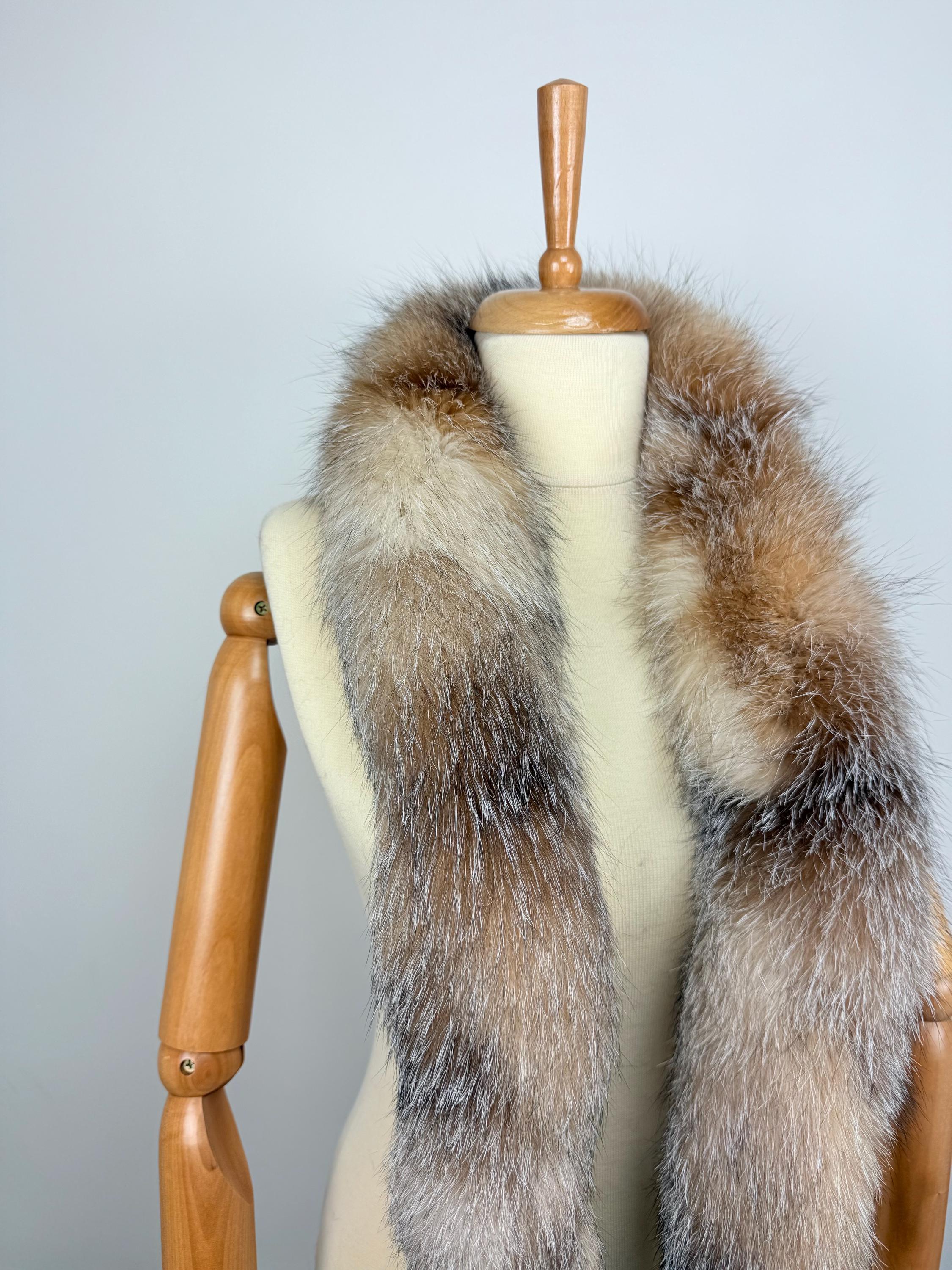 Luxury Crystal Fox Fur Scarf: Winter Accessory, Real Fur