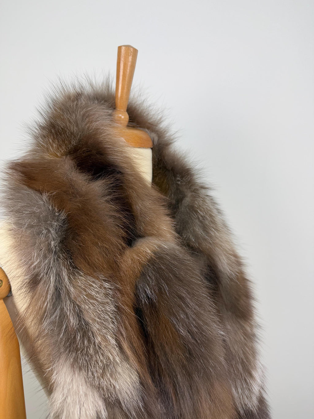 Real fur shawl scarf warp , genuine crystal fox fur stole