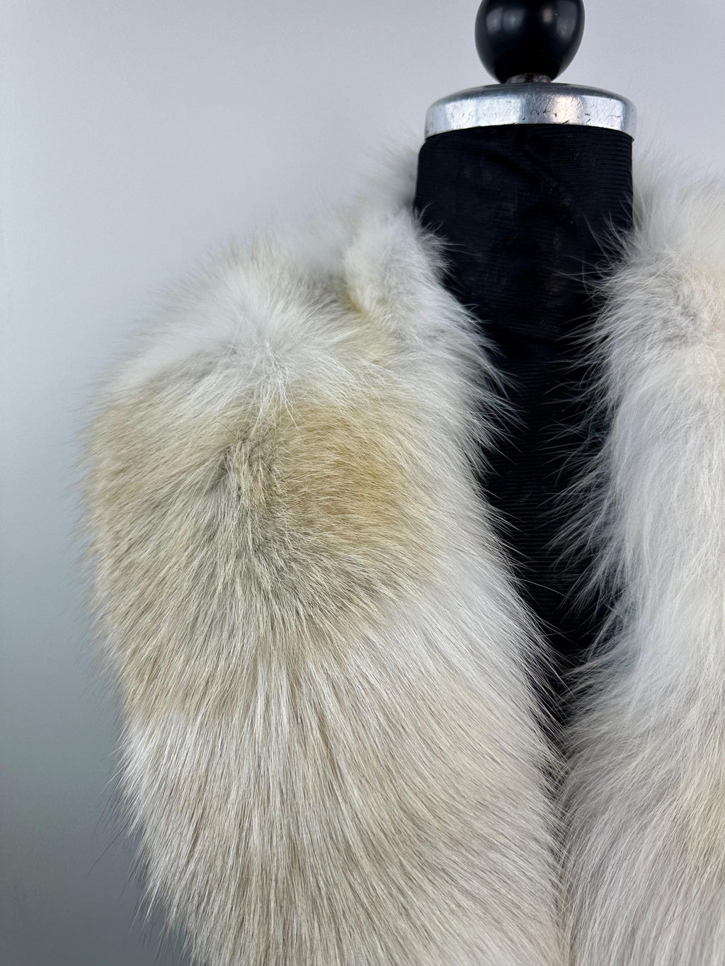 Genuine Golden Island Fox Fur Collar - Handmade in Greece