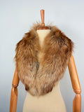 Gold Fox Fur Collar – Real Fur Collar, Handmade in Greece, Luxury Neck Accessory