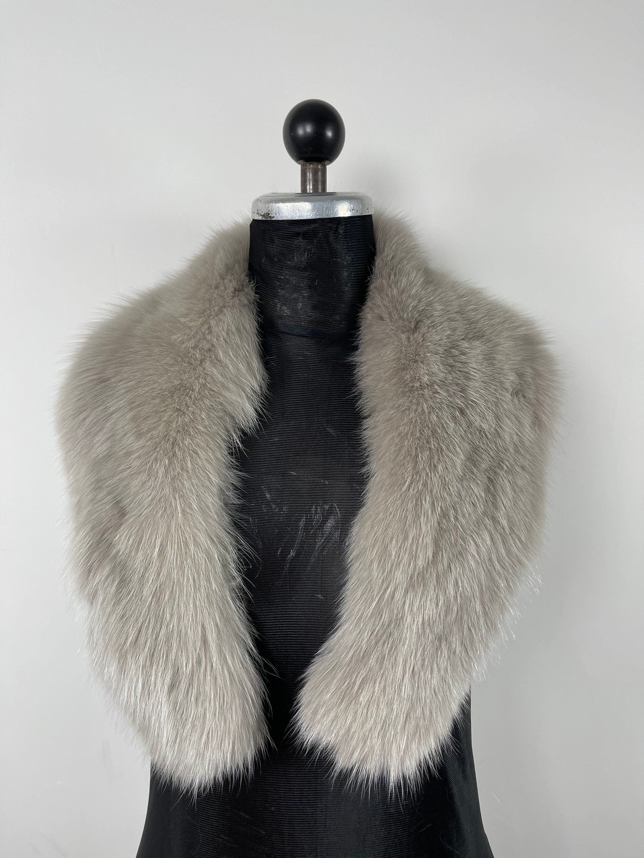 ray Fox Fur Collar – Real Fur Collar, Handmade in Greece, Luxury Fur Neck Accessory