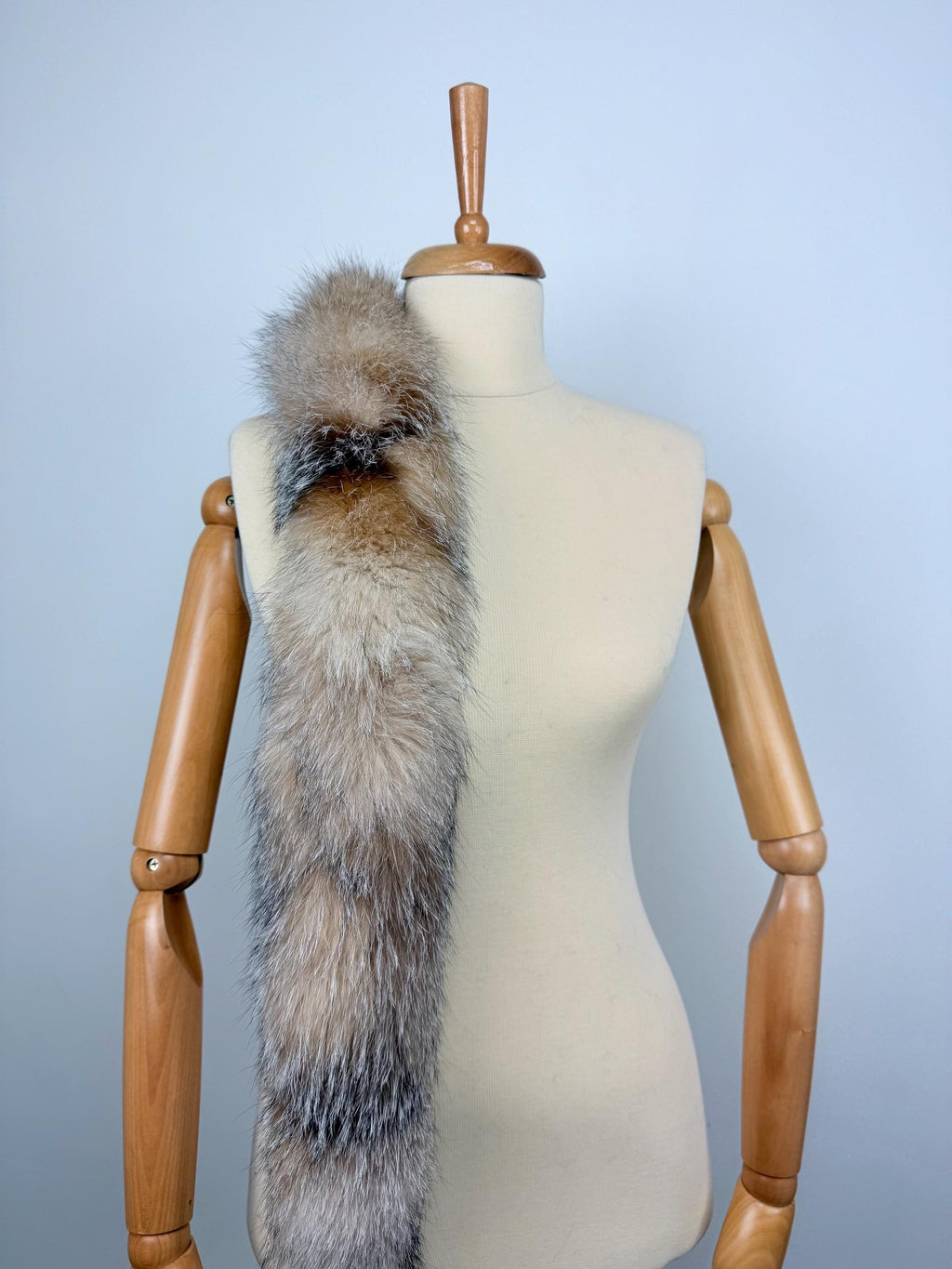 Luxury Crystal Fox Fur Scarf: Winter Accessory, Real Fur