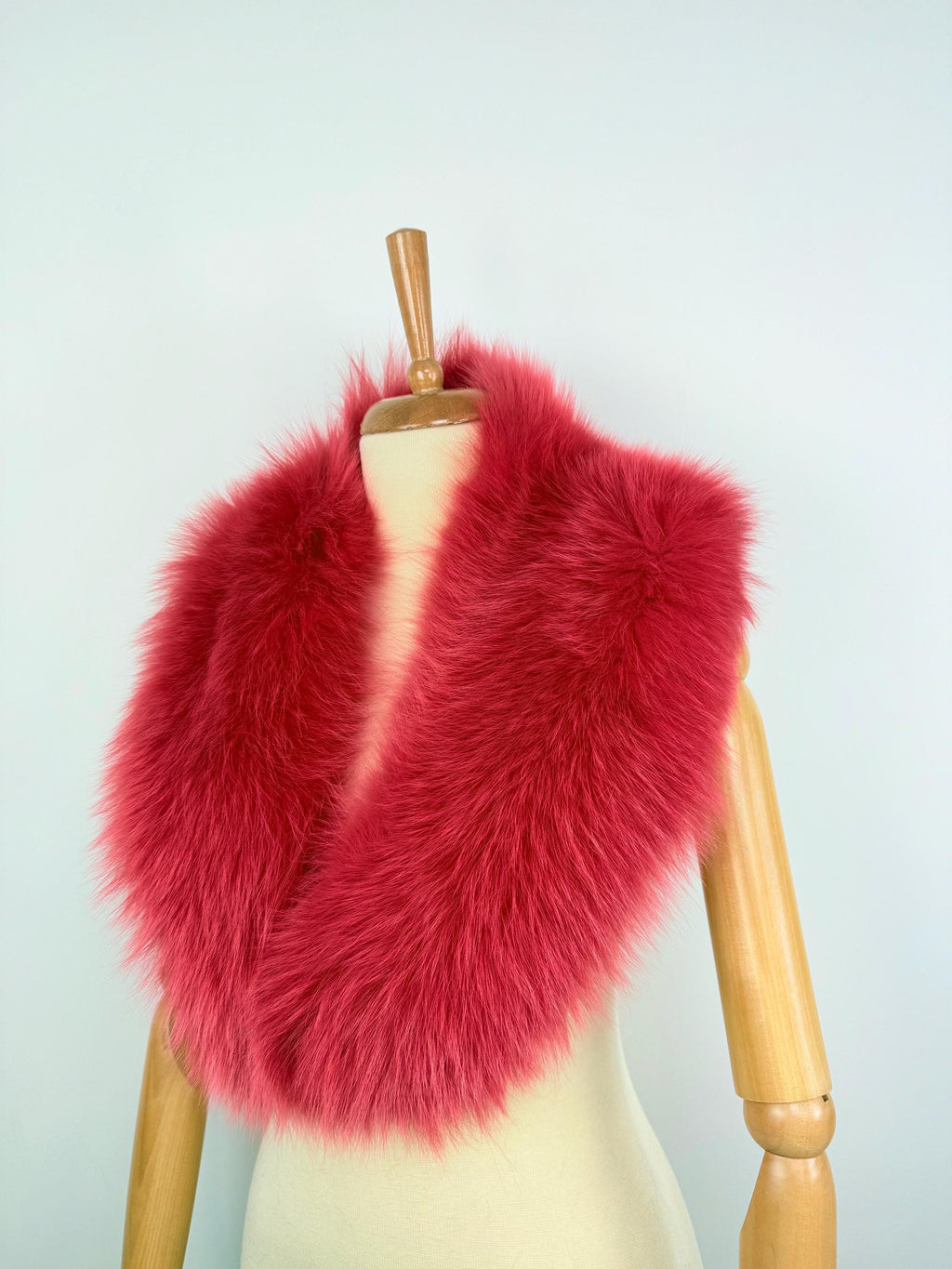 Luxury Red Fox Fur Collar – Real Fur, Handmade in Greece, Elegant Neck Accessory