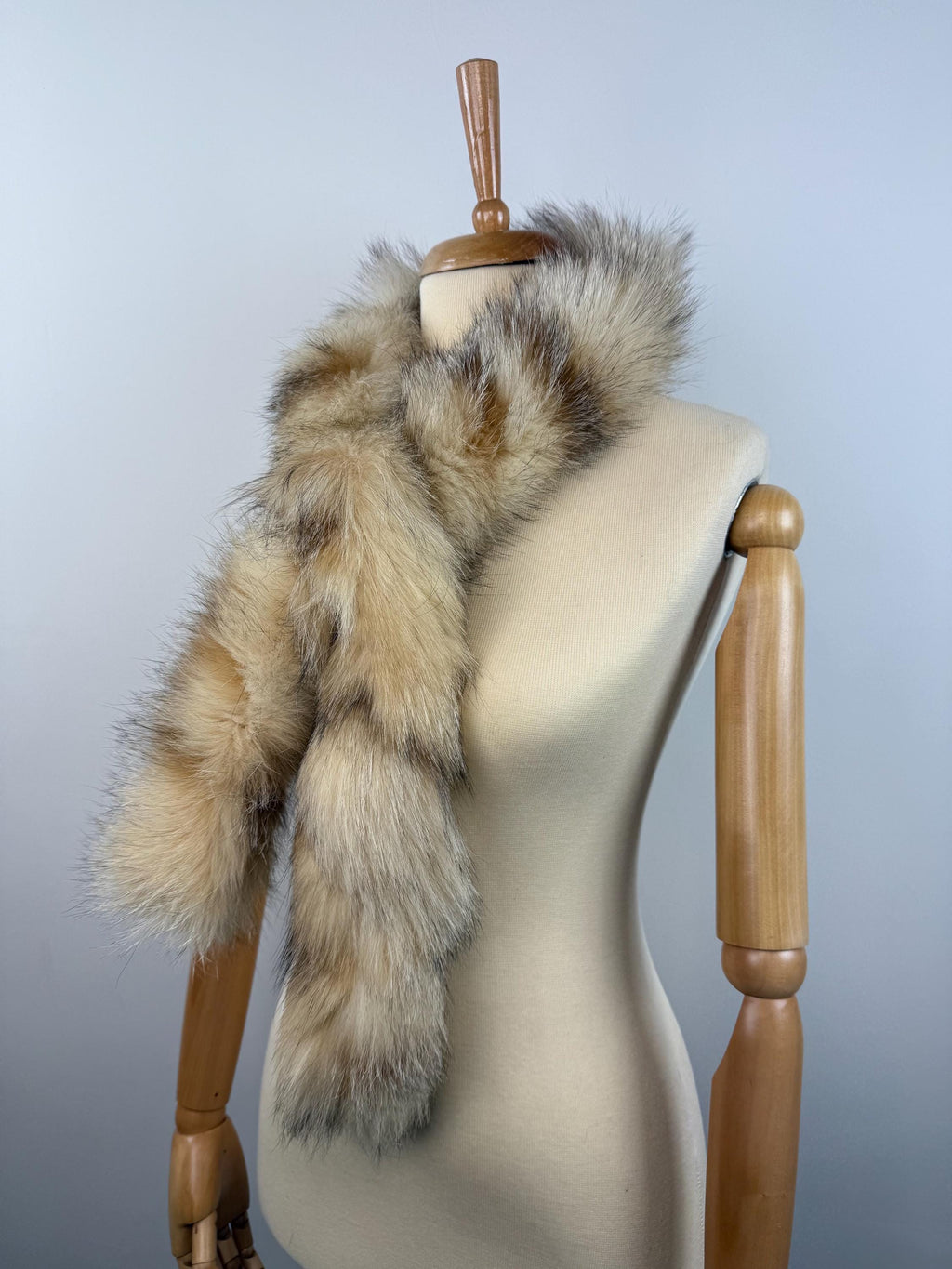 Fox Fur Scarf – Real Fur Scarf, Handmade in Greece, Luxury Winter Scarf