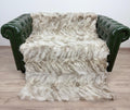 Luxury Fox Fur Blanket: Handmade Real Fur Throw