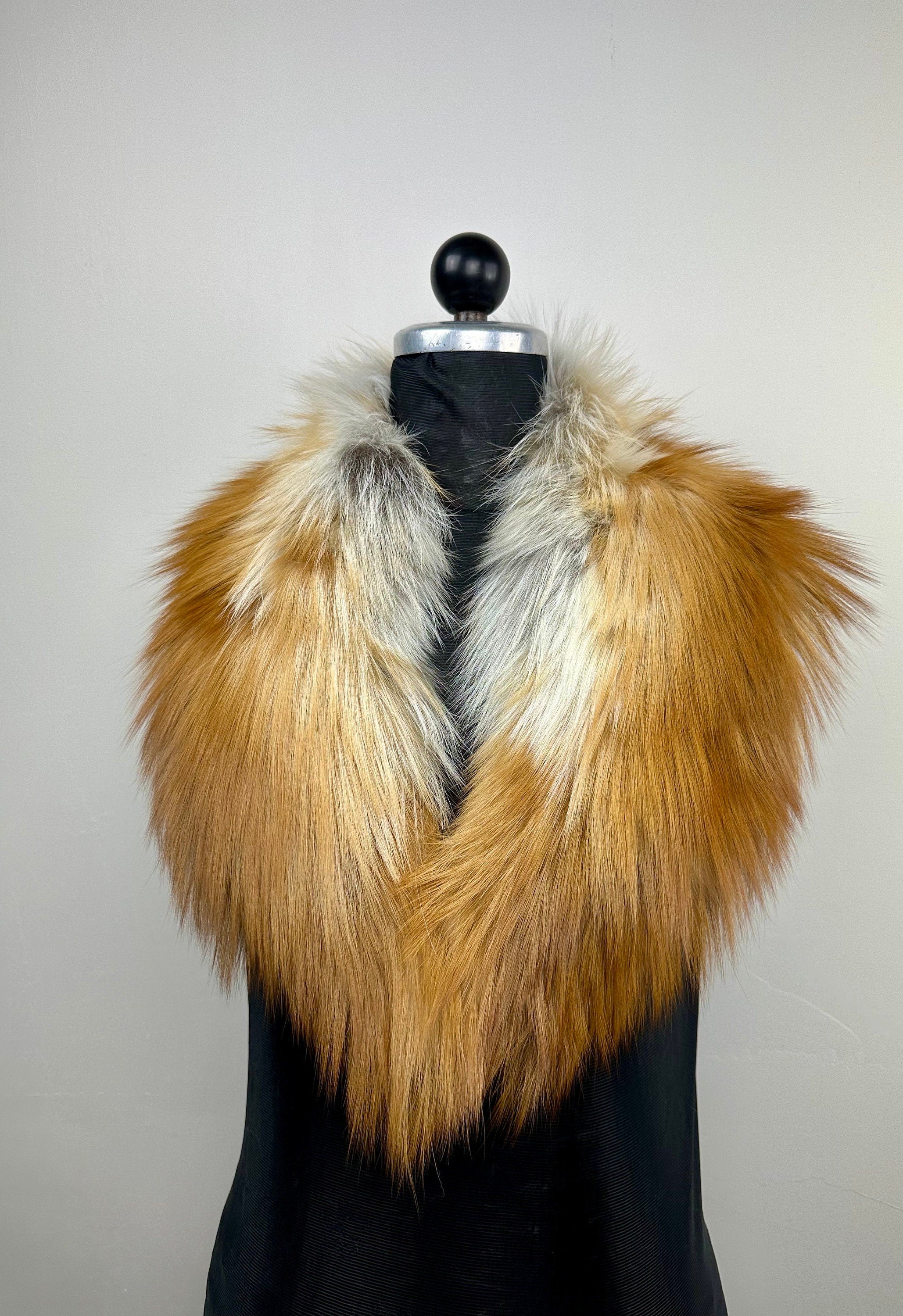 Fox Fur Collar – Real Fur Collar, Handmade in Greece, Luxury Neck Accessory