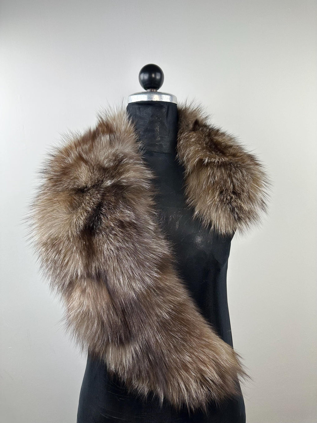 Crystal Fox Fur Collar: Handmade Fur Stole