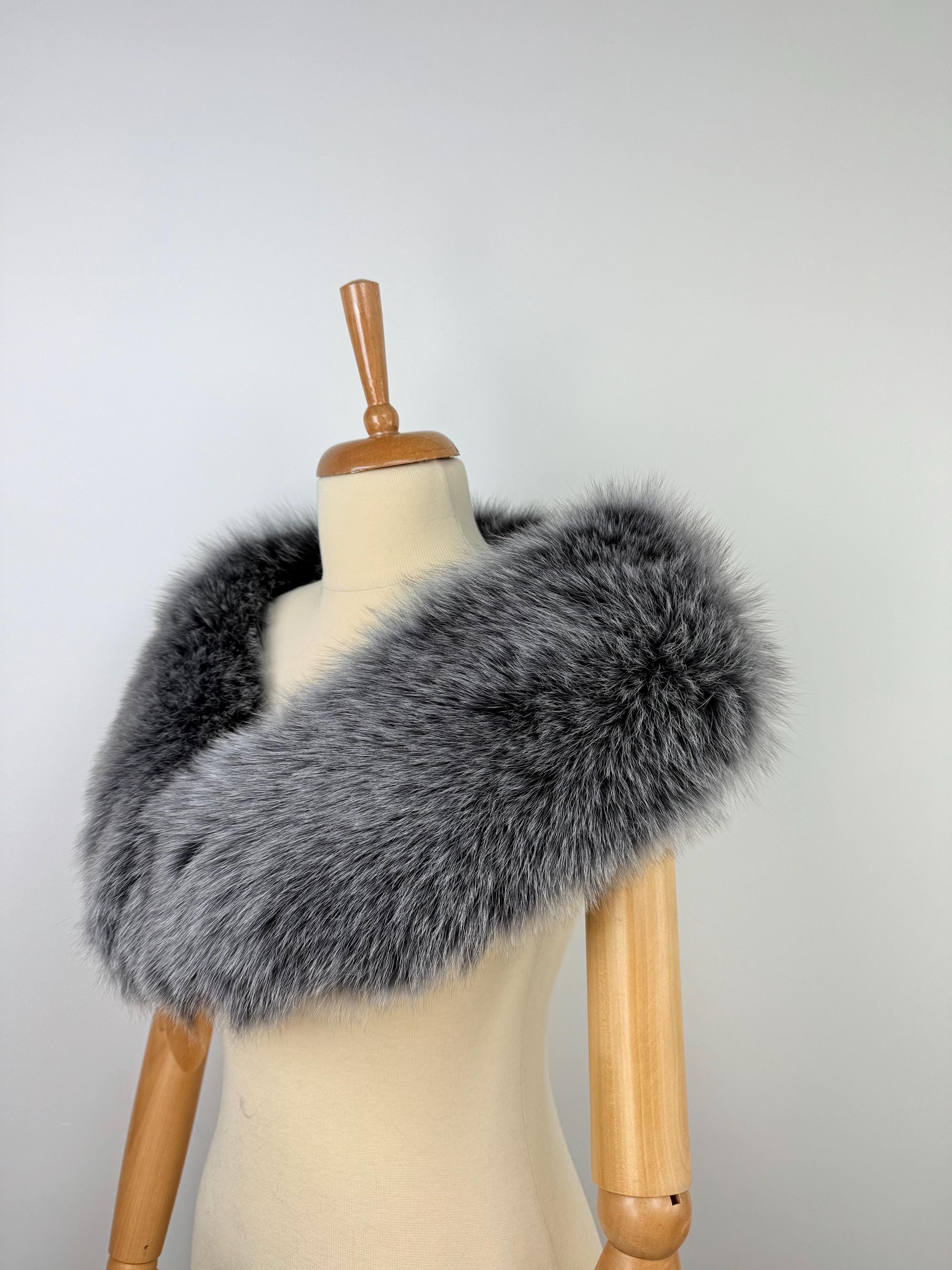 Real Fox Fur Collar – Handmade in Greece, Luxury Fur Neck Accessory for Women