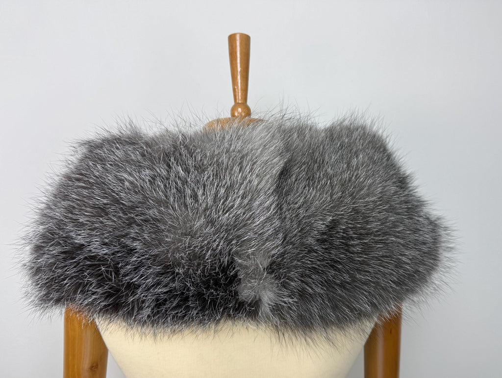 Frost Fox Fur Collar – Real Fur Collar, Handmade in Greece, Luxury Neck Accessory