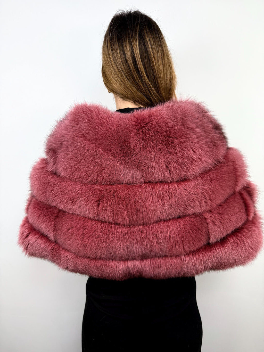 Red Fox Fur Stole: Luxury Fur Shawl Evening Dress