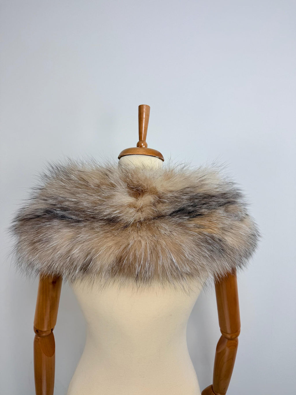 Natural Fur Collar: Luxury Real Fur Crystal Fox Stole Scarf