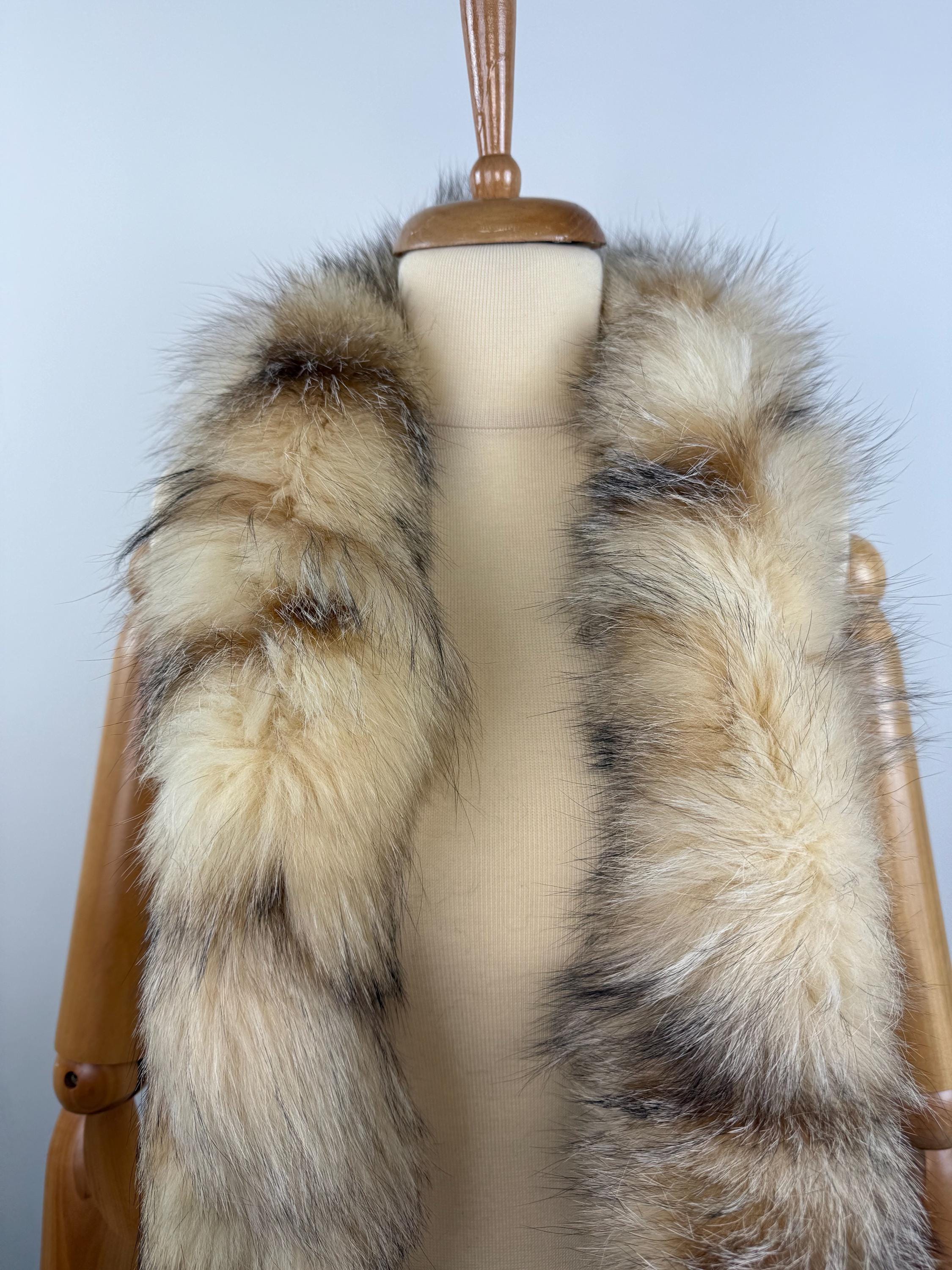 Fox Fur Scarf – Real Fur Scarf, Handmade in Greece, Luxury Winter Scarf