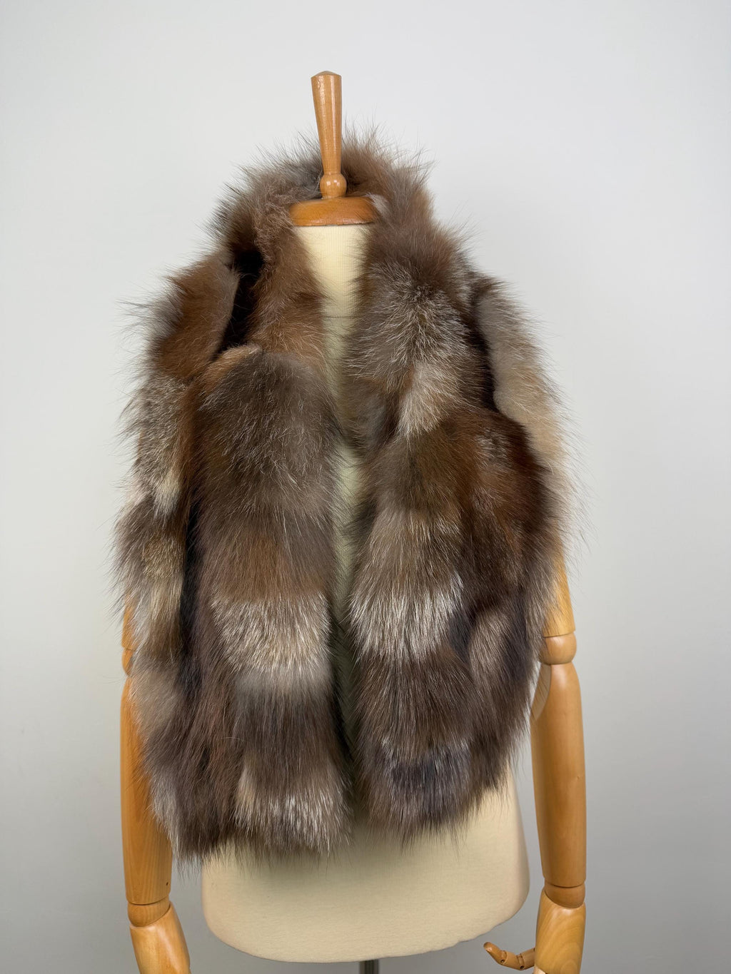 Real fur shawl scarf warp , genuine crystal fox fur stole