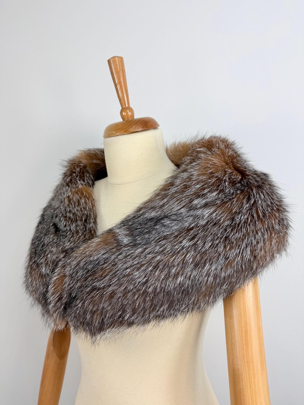 Luxury Crystal Fox Fur Collar: Real Fur Stole For Coat