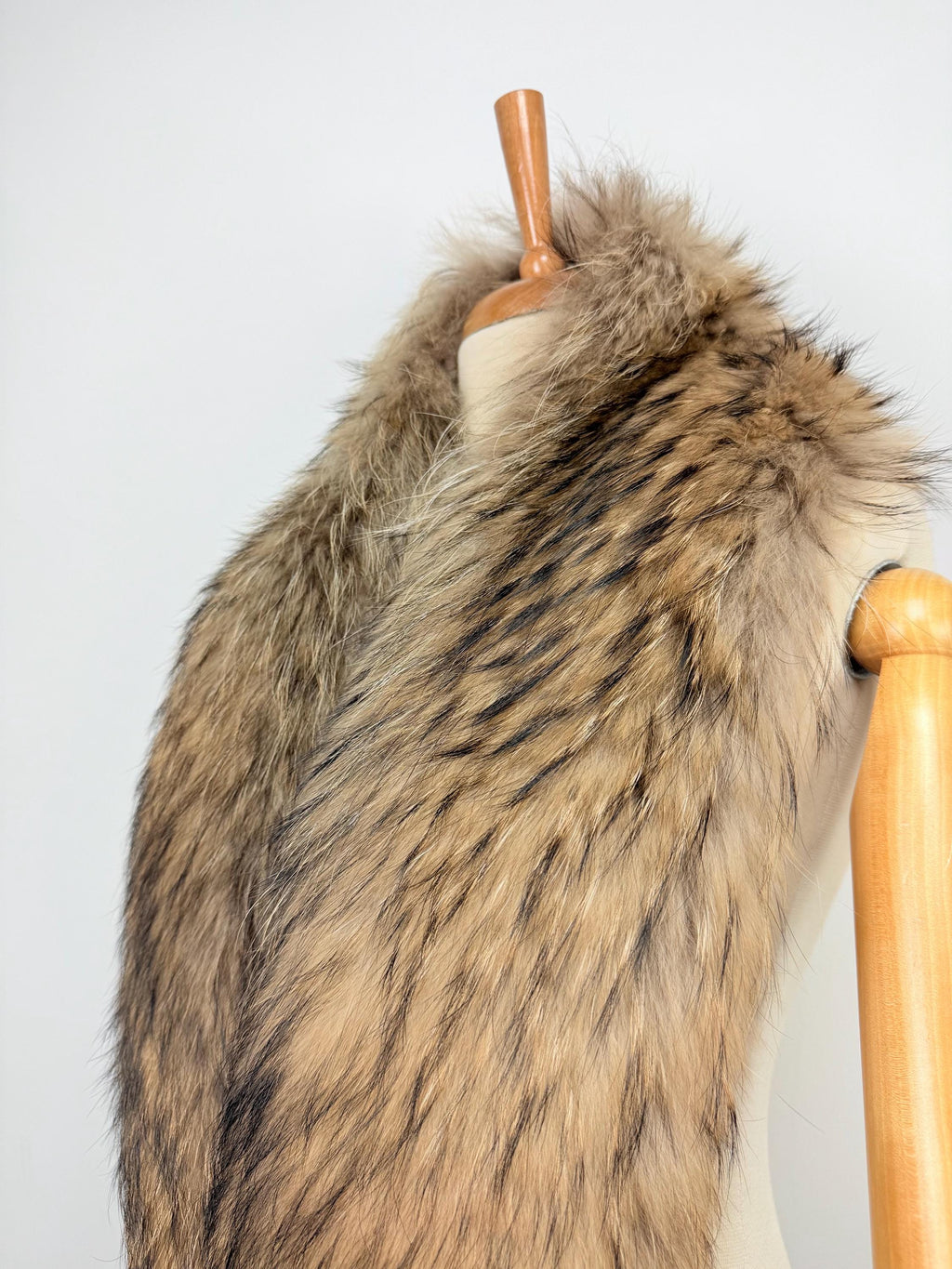 Finn Raccoon Fur Stole – Real Fur Wrap, Extra Long Luxury Fur, Handmade in Greece
