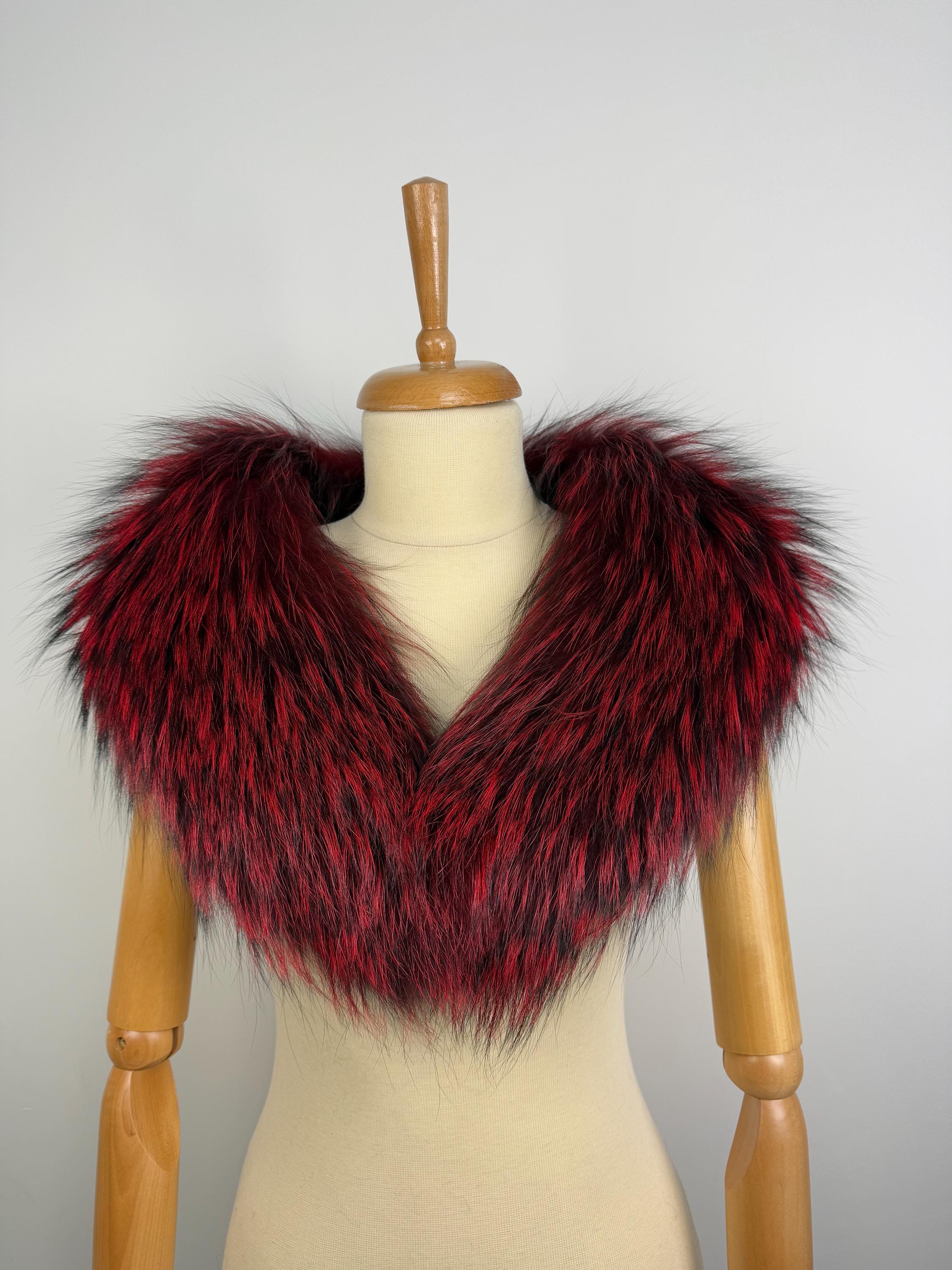 Genuine Red Fox Fur Collar: Handmade Luxury Stole