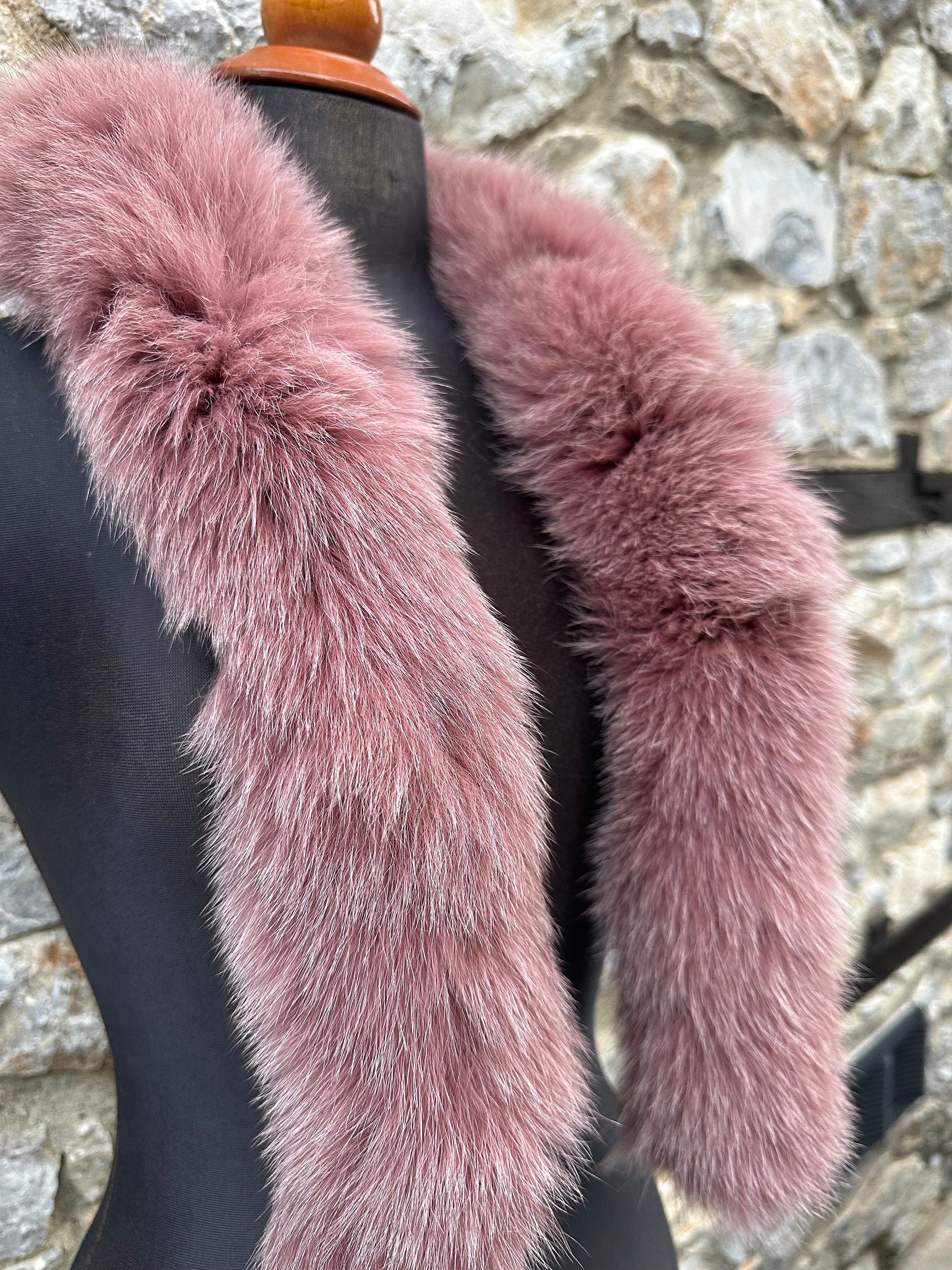 Real Fox Fur Scarf: Warm Fluffy Genuine Fur, Neck Wrap