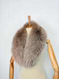 Light Brown Fox Fur Collar – Real Fur Collar, Handmade in Greece, Luxury Neck Accessory