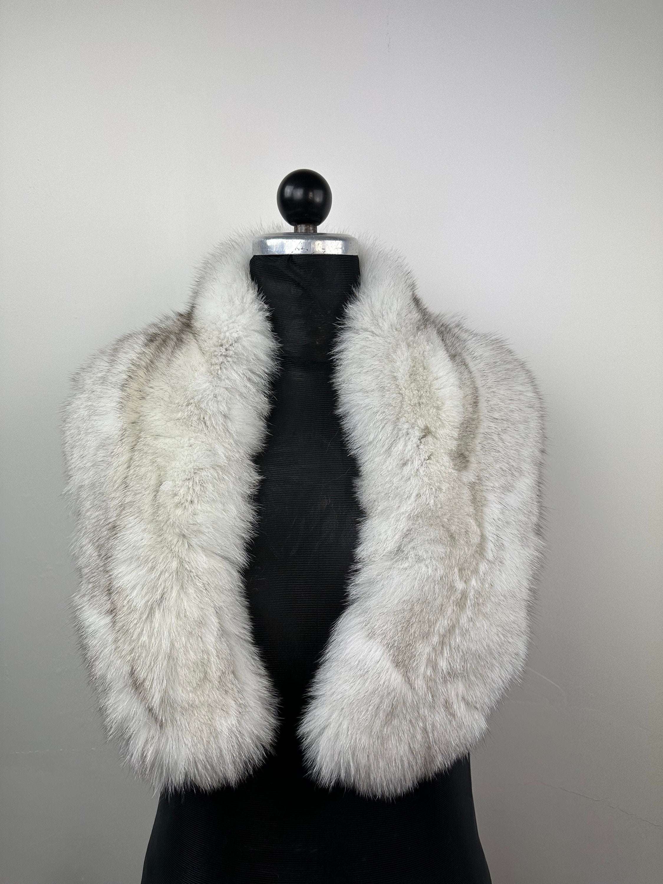 Genuine Fox Fur Collar: Handmade Fluffy Fur Stole