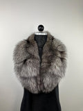 Genuine Frost Fox Fur Collar: Handmade Luxury Stole