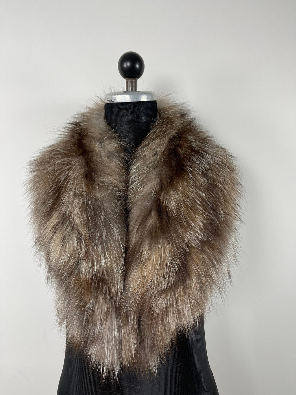 Crystal Fox Fur Collar, Real Fur Collar, Handmade Fur Collar, Luxury Winter Fur Accessory