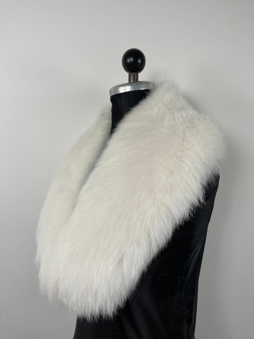 White Fox Fur Bridal Collar – Real Fur Collar, Handmade in Greece, Luxury Bridal Accessory