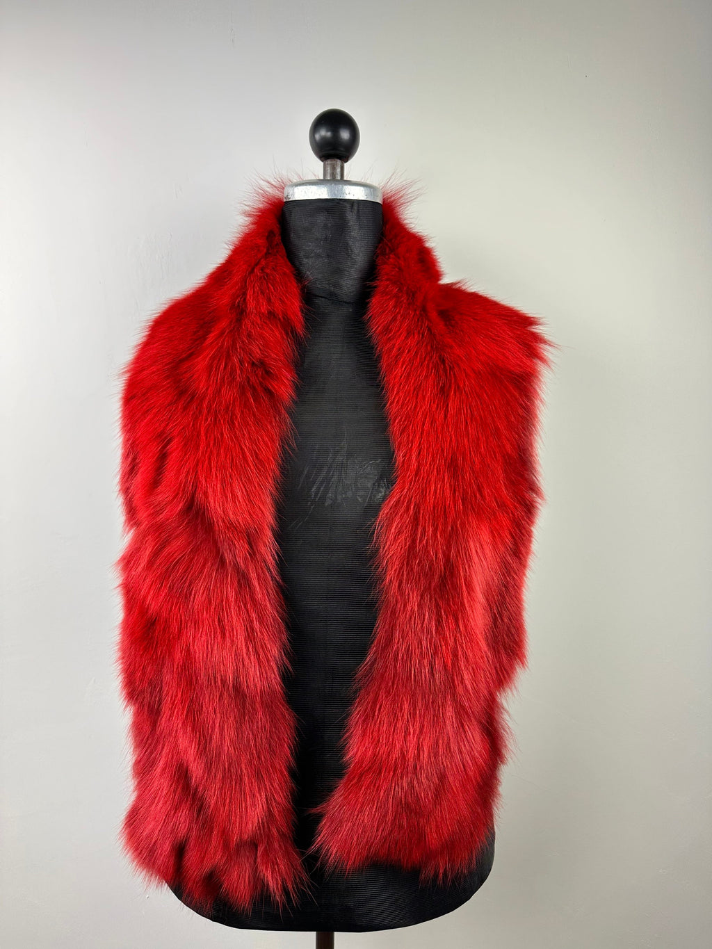 Red Fox Fur Scarf – Real Fur Scarf, Handmade in Greece, Luxury Winter Scarf