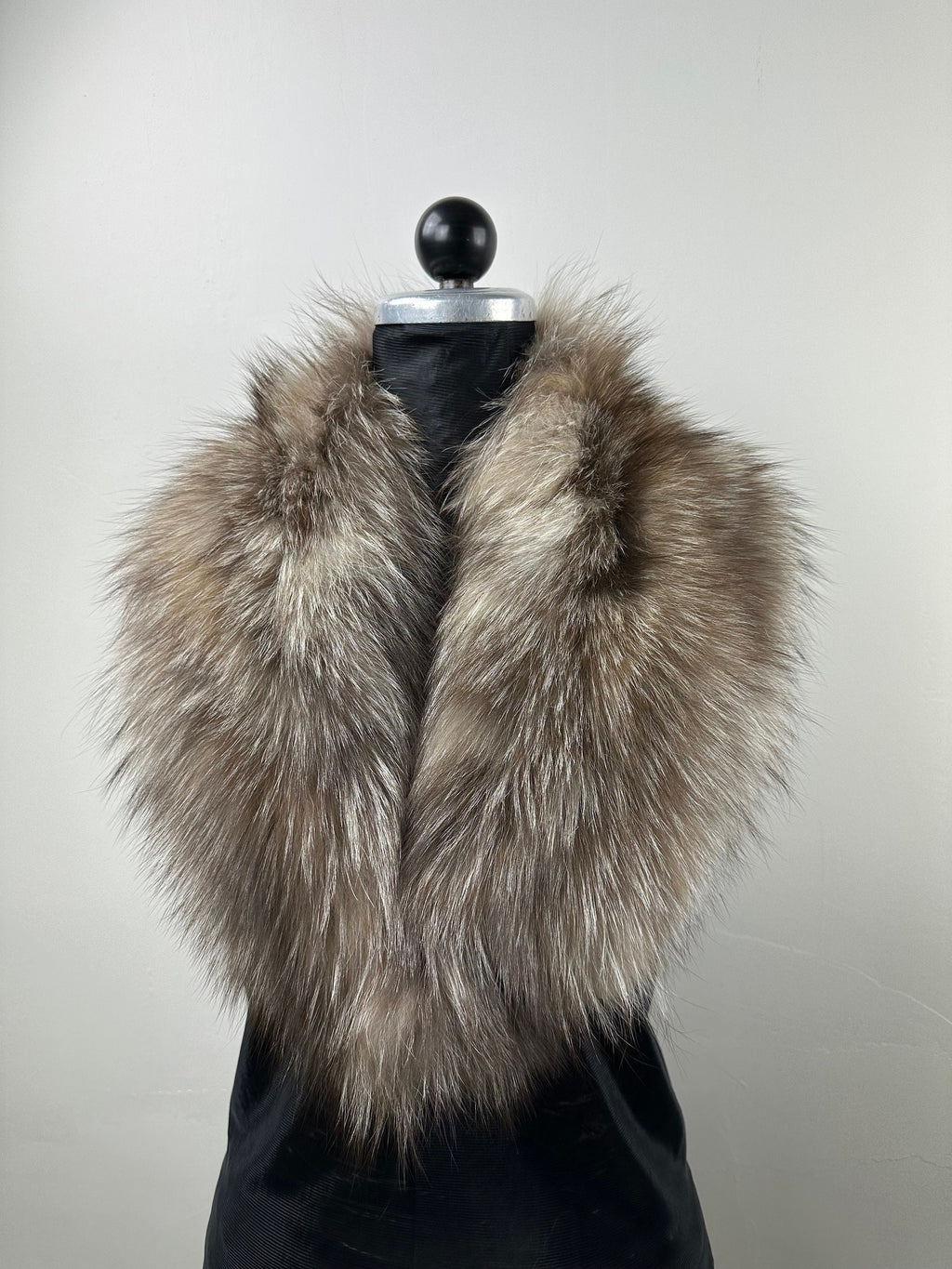 Crystal Fox Fur Collar – Real Fur Collar, Handmade in Greece, Luxury Neck Accessory