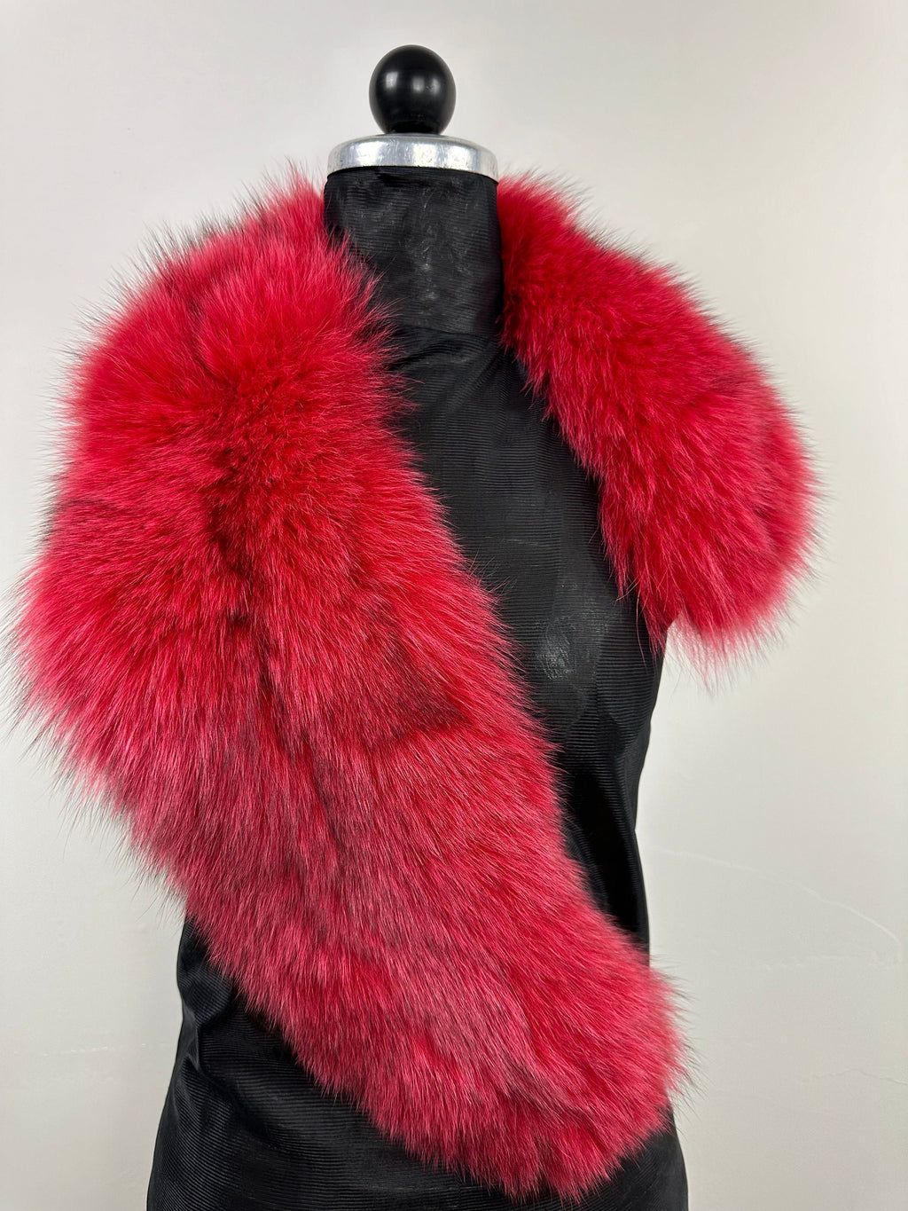 Red Fox Fur Collar: Handmade Genuine Fur Stole