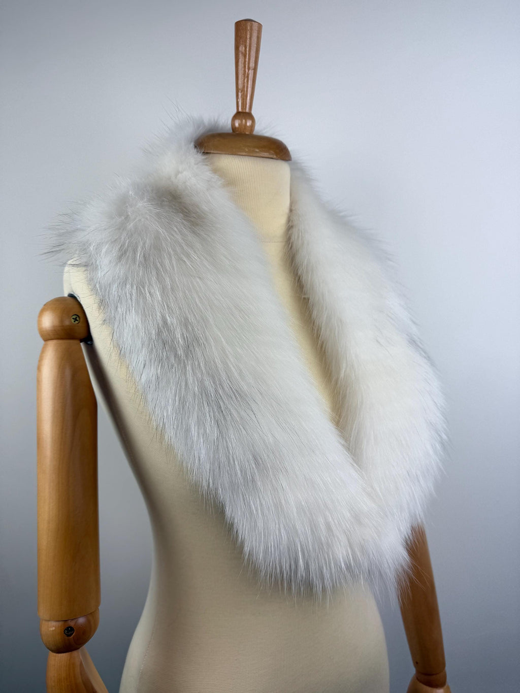 Genuine White Fox Fur Collar - Luxury Fur Stole