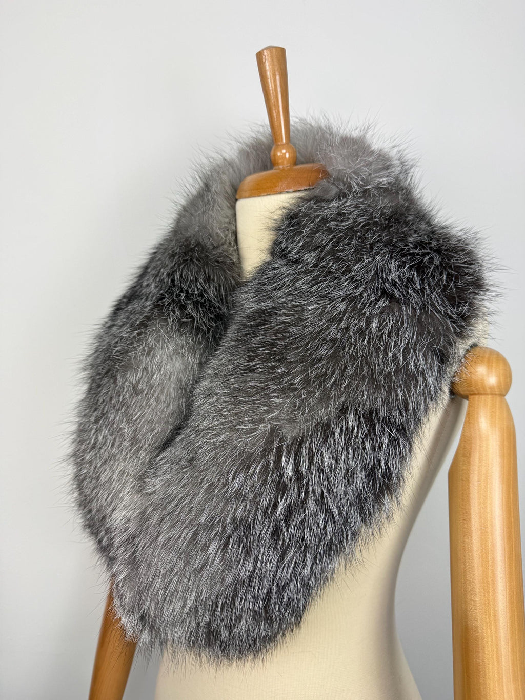 Frost Fox Fur Collar – Real Fur Collar, Handmade in Greece, Luxury Neck Accessory