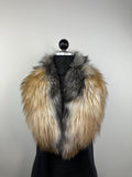 Cross Fox Fur Collar – Real Fur Collar, Handmade in Greece, Luxury Neck Accessory