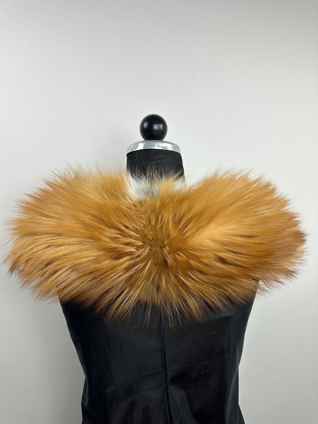 Golden Fox Fur Collar – Real Fur Neck Wrap, Luxury Handmade Stole