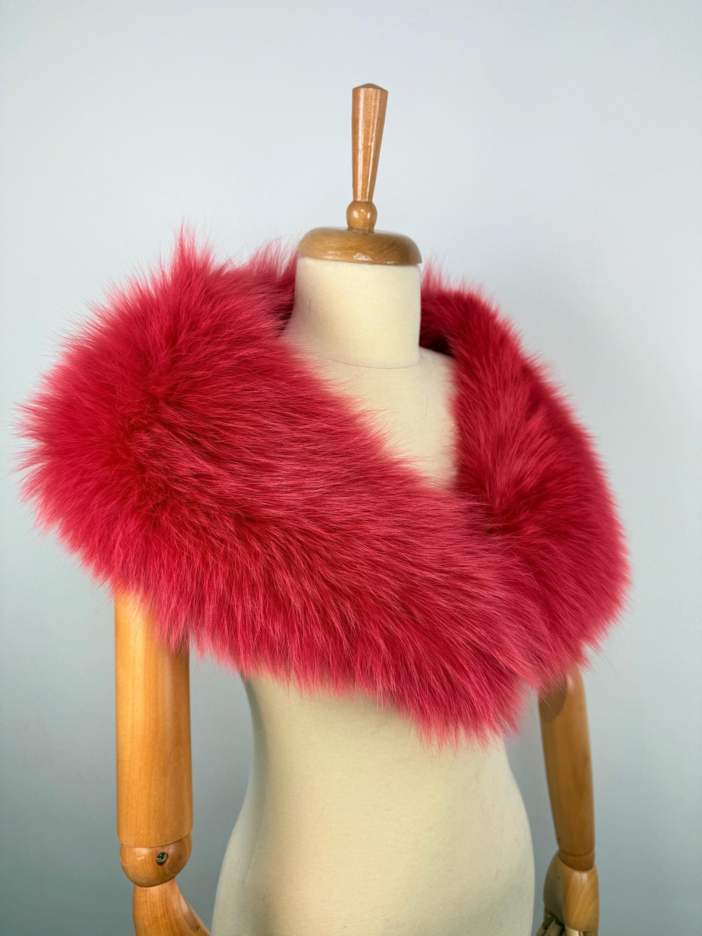 Luxury Red Fox Fur Collar – Real Fur, Handmade in Greece, Elegant Neck Accessory