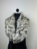 Handmade Silver Fox Fur Collar: Genuine Fur Stole