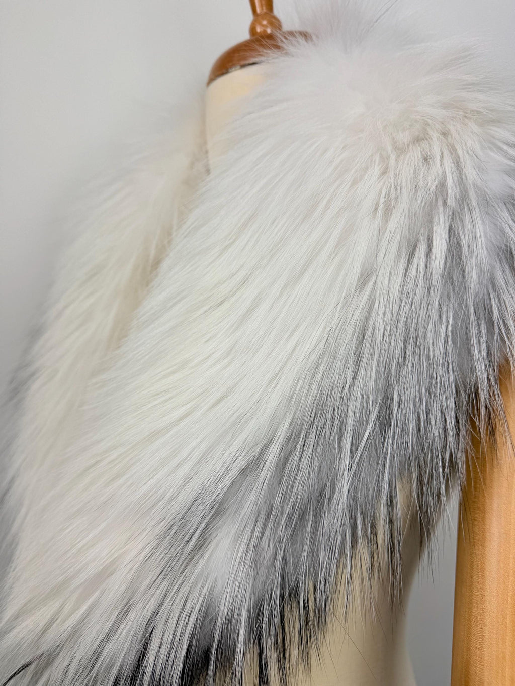 Platinum Fox Fur Collar – Real Fur Collar, Handmade in Greece, Luxury Neck Accessory