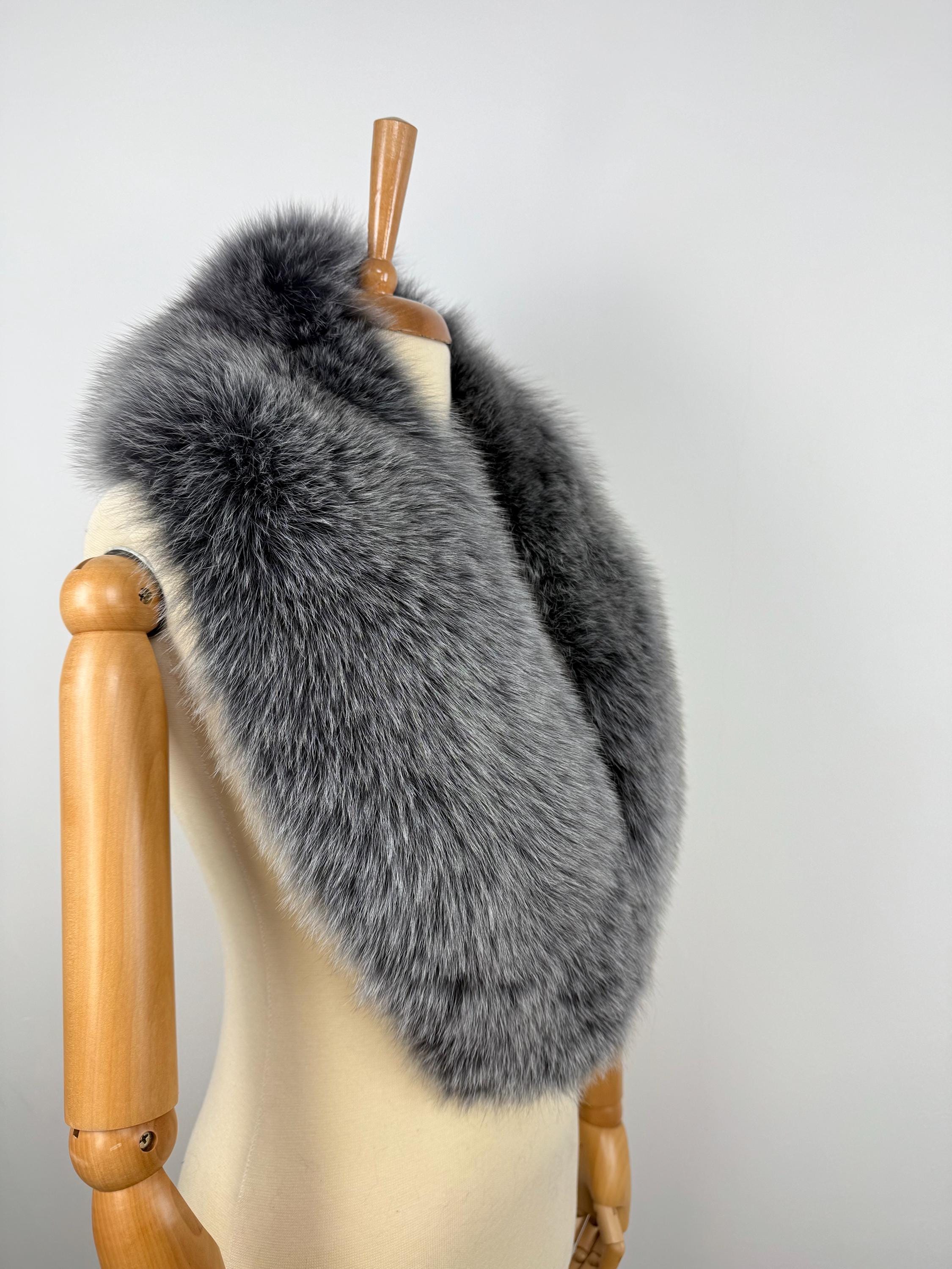 Real Fox Fur Collar – Handmade in Greece, Luxury Fur Neck Accessory for Women