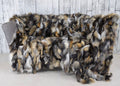 Luxury Cross Fox Fur Blanket: Soft, Fluffy, Handmade in Greece