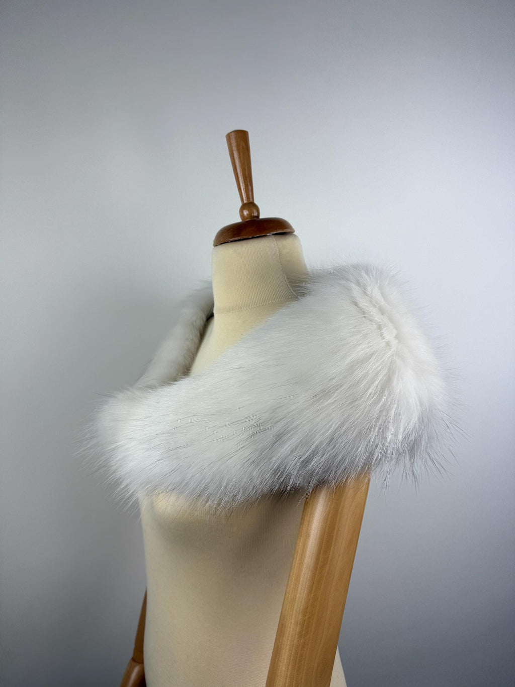 Genuine White Fox Fur Collar - Luxury Fur Stole