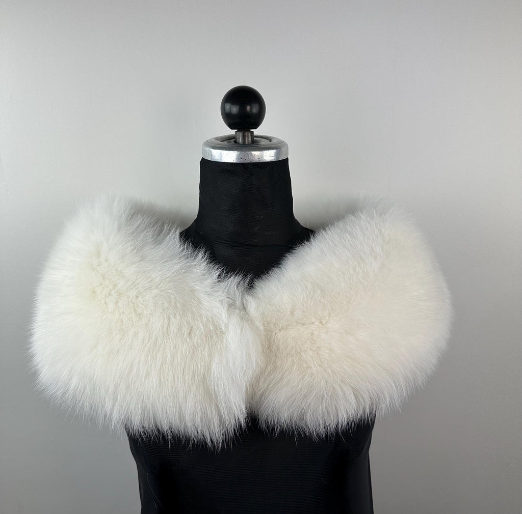 White Fox Fur Collar: Luxury Fur Bridal Stole