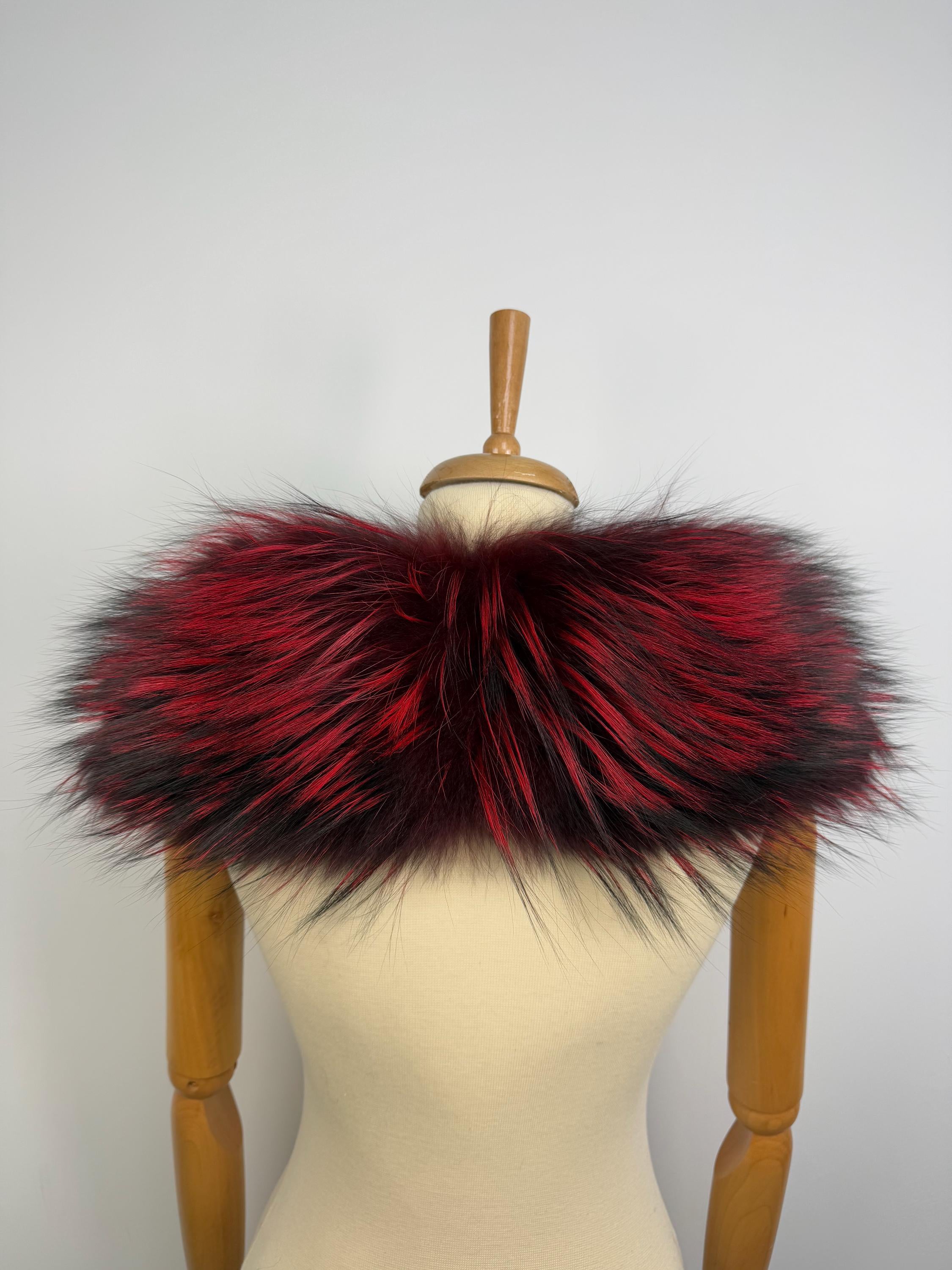 Genuine Red Fox Fur Collar: Handmade Luxury Stole